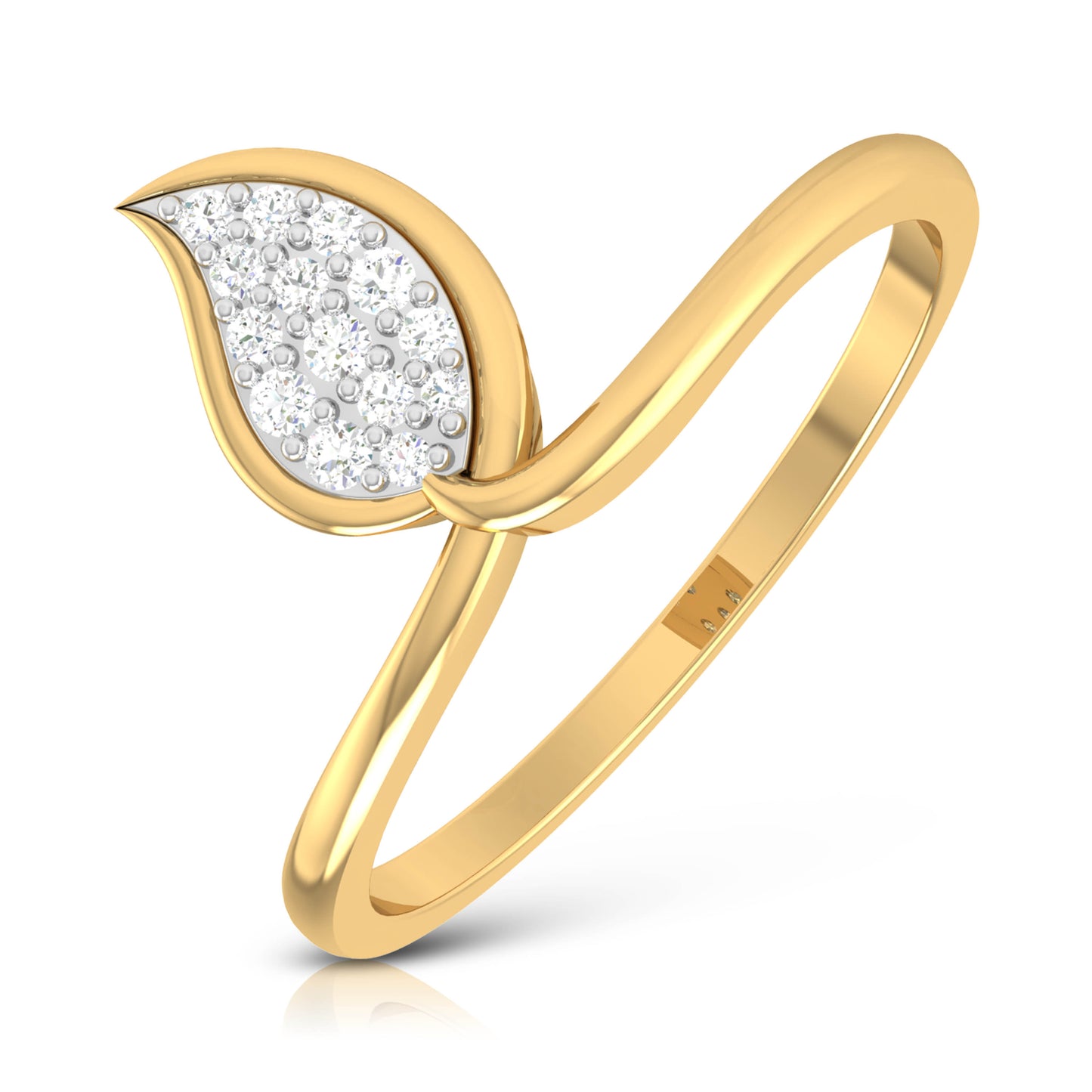 Single Petal Diamond Ring