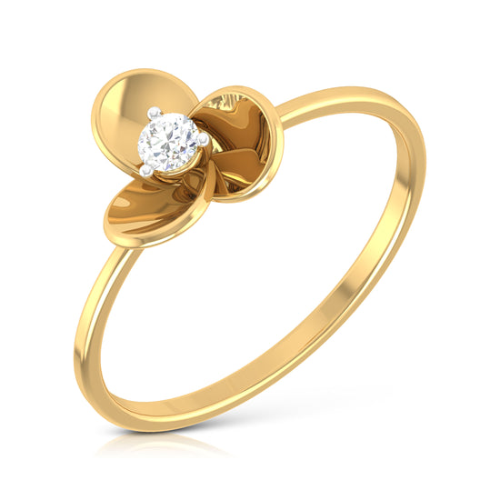 Tri-Petal Diamond ring