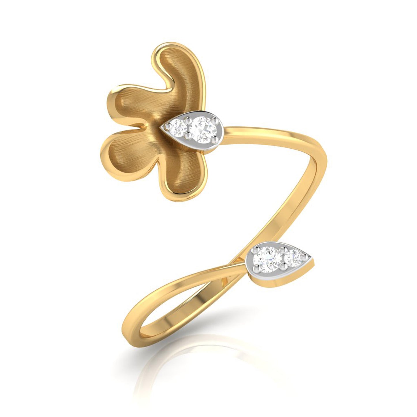 Twin flowers ring