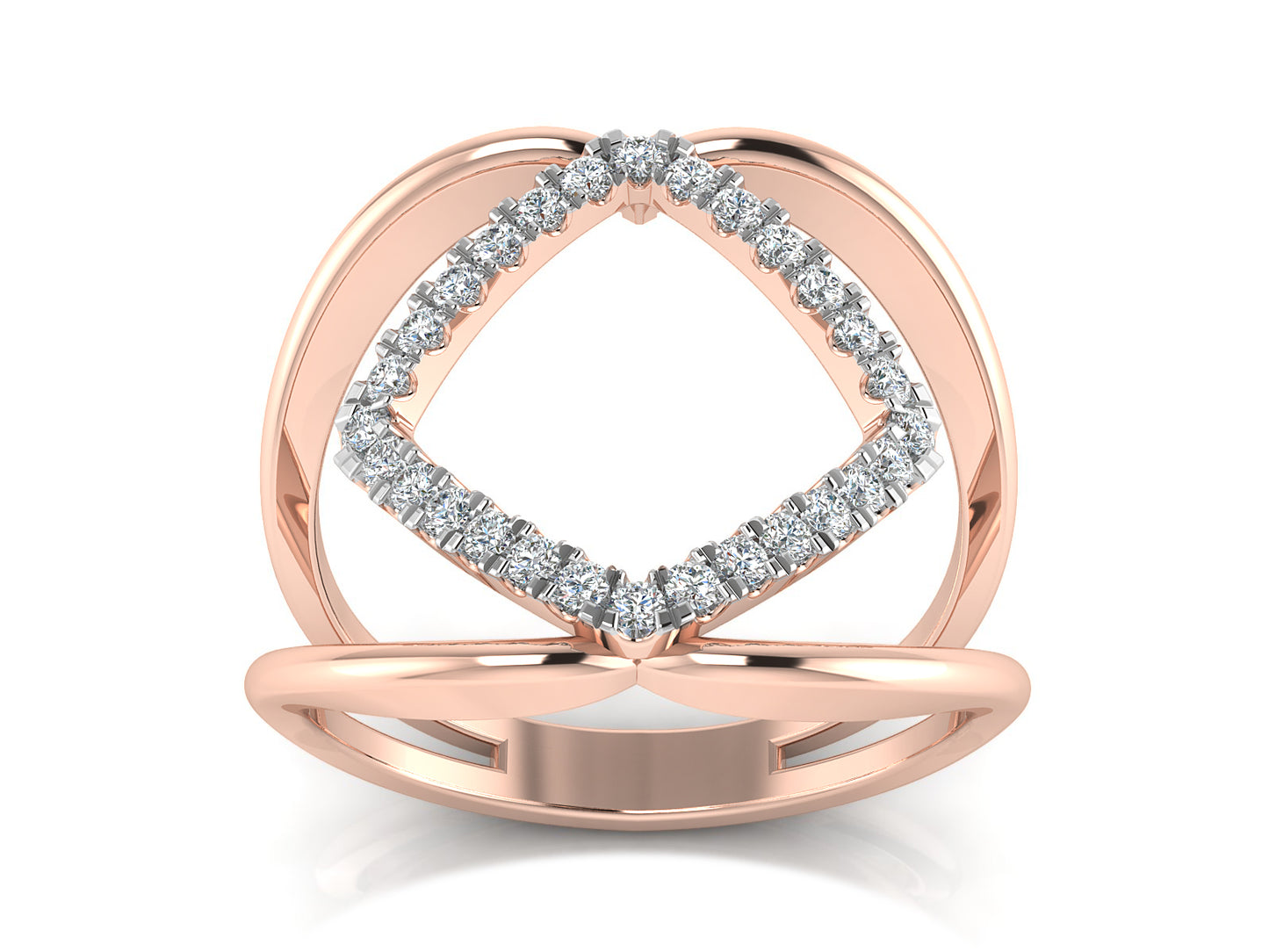 Diamond Cascade Ring