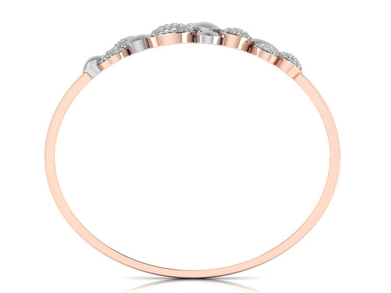 Cluster Synthetic Diamond Rose Gold Bracelet Front View. Best Artificial Diamond Jewelry in chennai