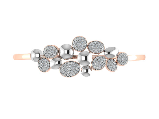 Buy Cluster Synthetic Diamond Rose Gold Bracelet at Diahart.