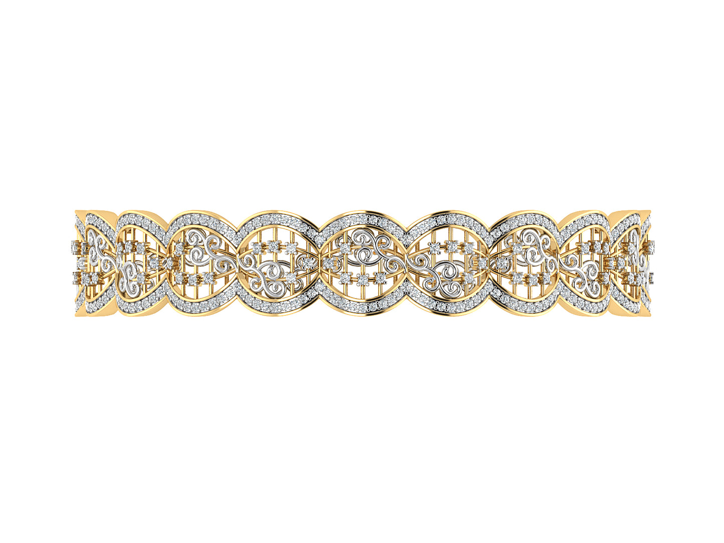 Artificial Diamond Pods  Gold Bangles Side View Best Artificial Diamond Jewelry in Chennai