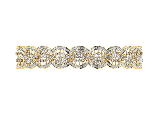 Artificial Diamond Pods  Gold Bangles Side View Best Artificial Diamond Jewelry in Chennai