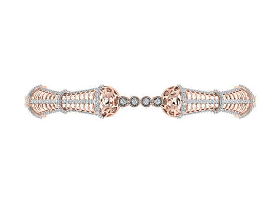 Forest Fashionista Synthetic Diamond Rose Gold Bangles Top View. Best Synthetic Diamond Jewelry in Chennai