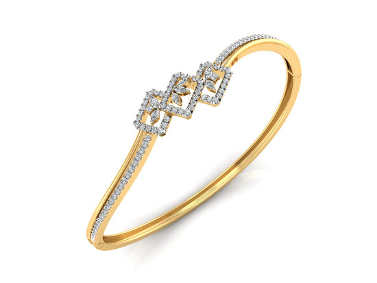 Buy Triple Joy Artificial Diamond Gold Bracelet Order Online and Shop at Diahart.