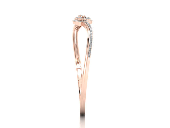 Triple Joy Artificial Diamond Rose Gold Bracelet Side View Best Artificial Diamond Jewelry in Chennai