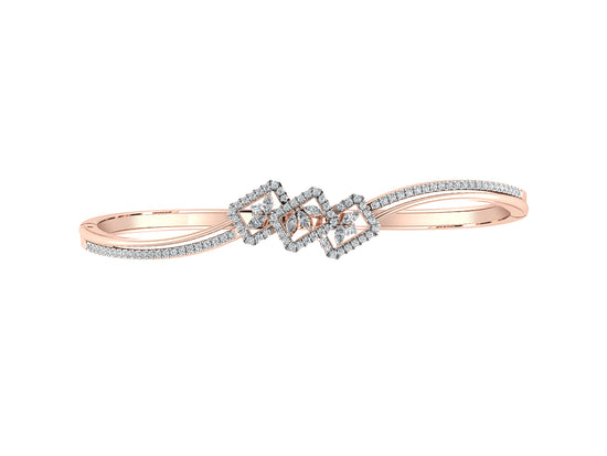 Triple Joy Artificial Diamond Rose Gold Bracelet Top View Best Artificial Diamond Jewelry in Chennai