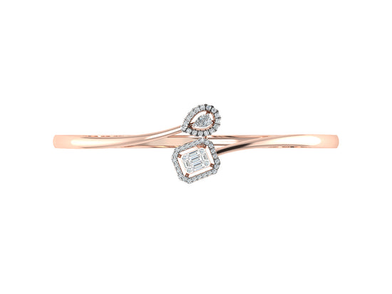 Scared Sparkles Synthetic Diamond Rose Gold Bracelet Top View Best Synthetic Diamond Jewelry in Chennai