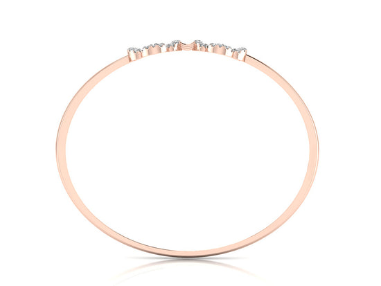 Buy Friendship Flower Synthetic Diamond Rose Gold Bracelet Front View .Best synthetic diamond jewelry in chennai