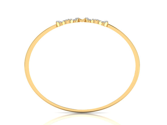 Buy Friendship Flower Synthetic Diamond Gold Bracelet Front View .Best synthetic diamond jewelry in chennai