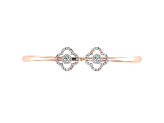 Buy Friendship Flower Synthetic Diamond Rose Gold Bracelet Top View .Best synthetic diamond jewelry in chennai