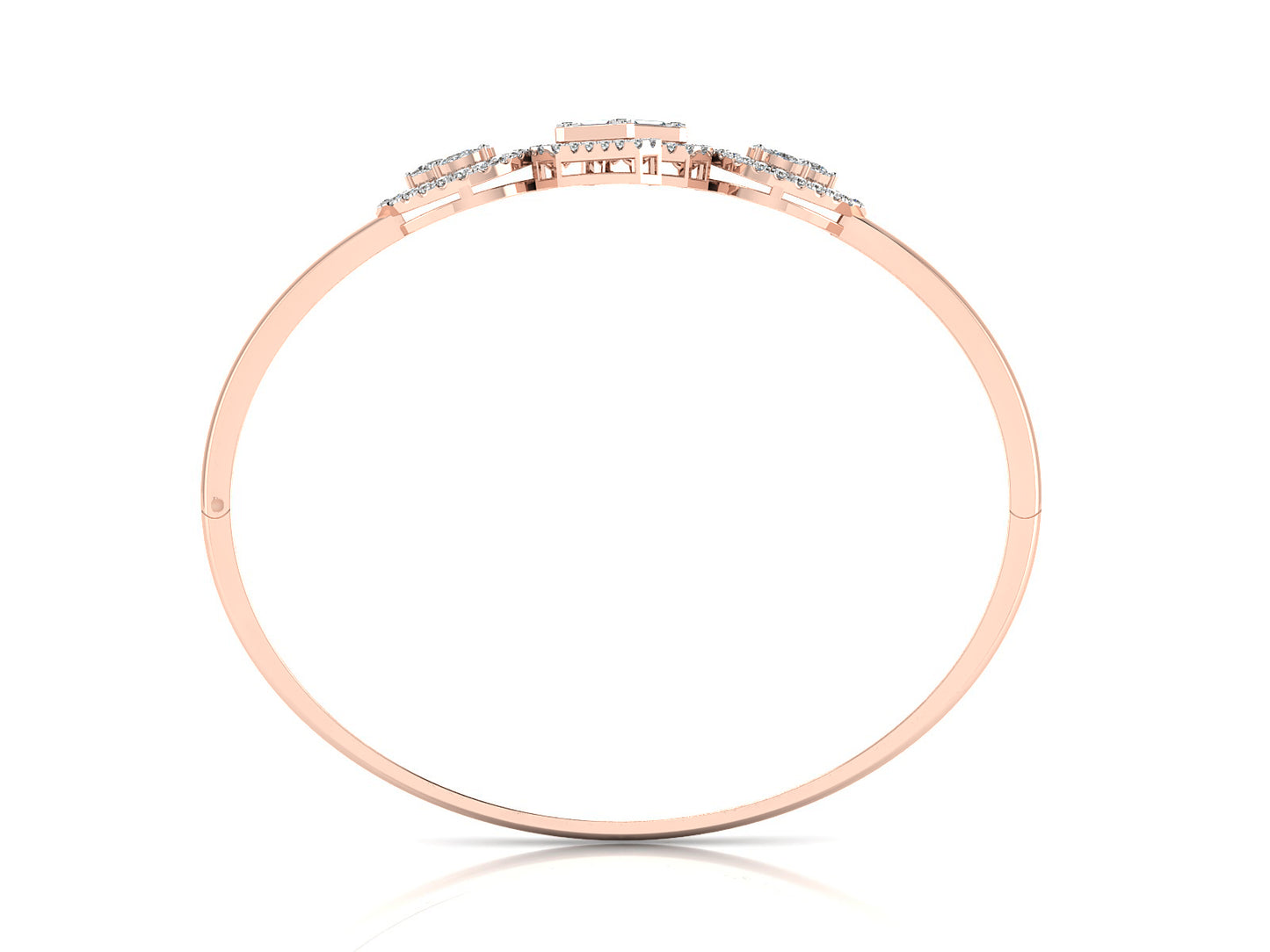 Buy Divine Embrace Lab Grown Diamond Rose Gold Bracelet Best Artificial Diamond Jewelry in Pondicherry