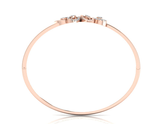 Buy Starburst Synthetic Diamond Jewel Rose Gold Bracelet Front View. Best Synthetic Diamond Jewelry in Pondicherry