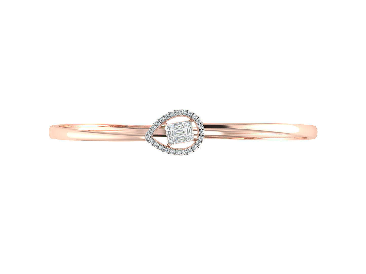 Buy Atomic Power Lab Grown Diamond Rose Gold Bracelet Top View. Best Synthetic Diamond Jewelry in Chennai