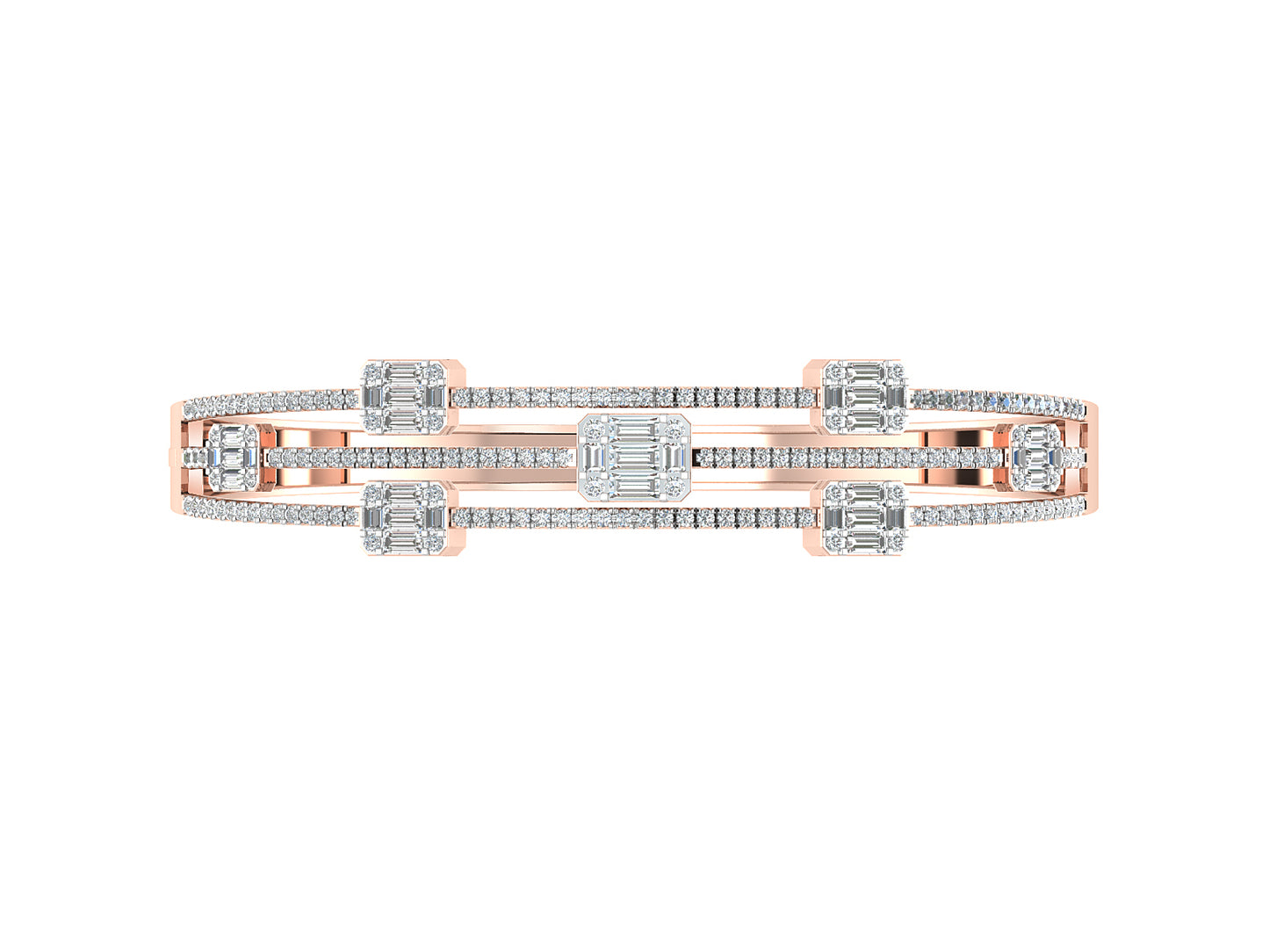 Buy Beyond Brilliance Lab Grown Diamond Rose Gold Bracelet Top View Best Artificial Diamond Jewelry in Chennai