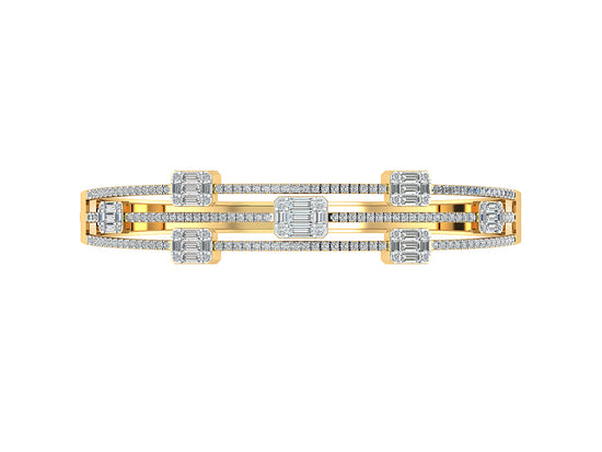 Buy Beyond Brilliance Lab Grown Diamond Gold Bracelet Top View Best Artificial Diamond Jewelry in Chennai