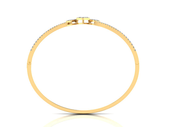 Buy Simple Sparkler Synthetic Diamond Gold Bracelet Front View.Best Lab Synthetic Diamond Jewelry in Chennai