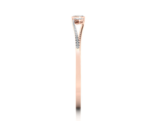 Simple Sparkler Synthetic Diamond Rose Gold Bracelet Side View.Best Lab Synthetic Diamond Jewelry in Chennai