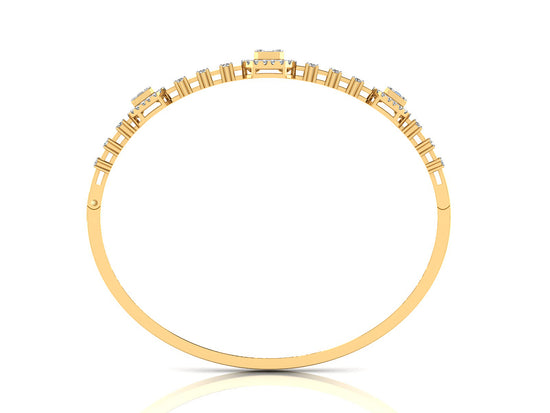 Endless Splendor Synthetic Diamond Gold Bracelet Front View.Best Synthetic Diamond Jewelry in Chennai