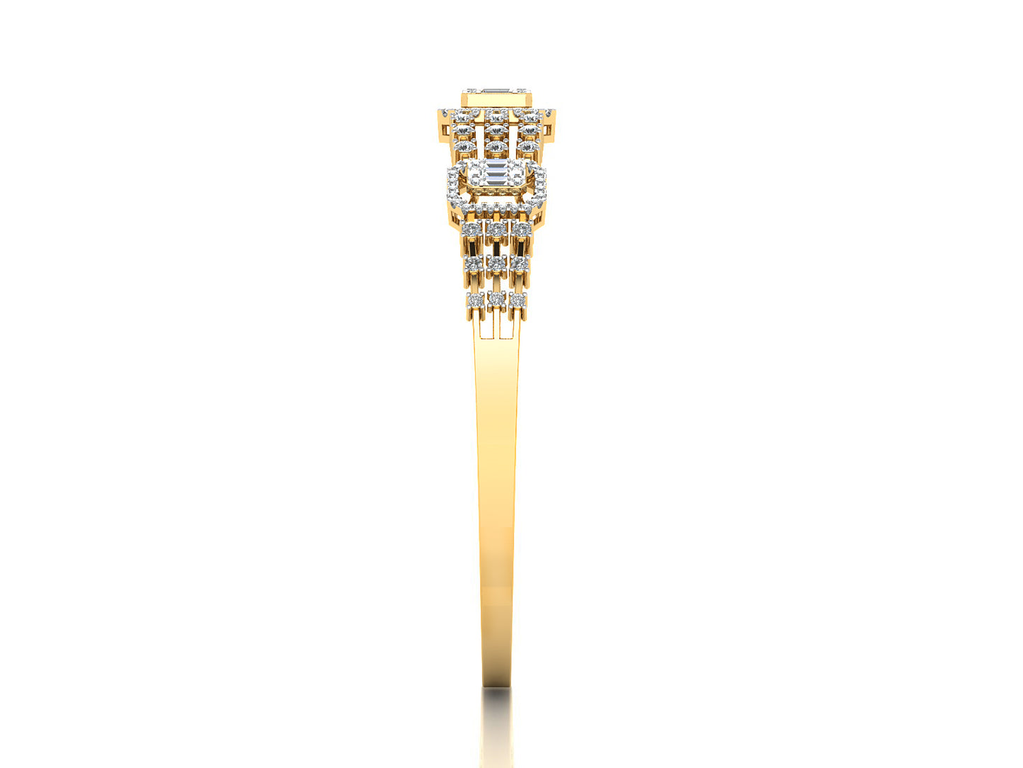 Endless Splendor Synthetic Diamond  Gold Bracelet Side View.Best Synthetic Diamond Jewelry in Chennai