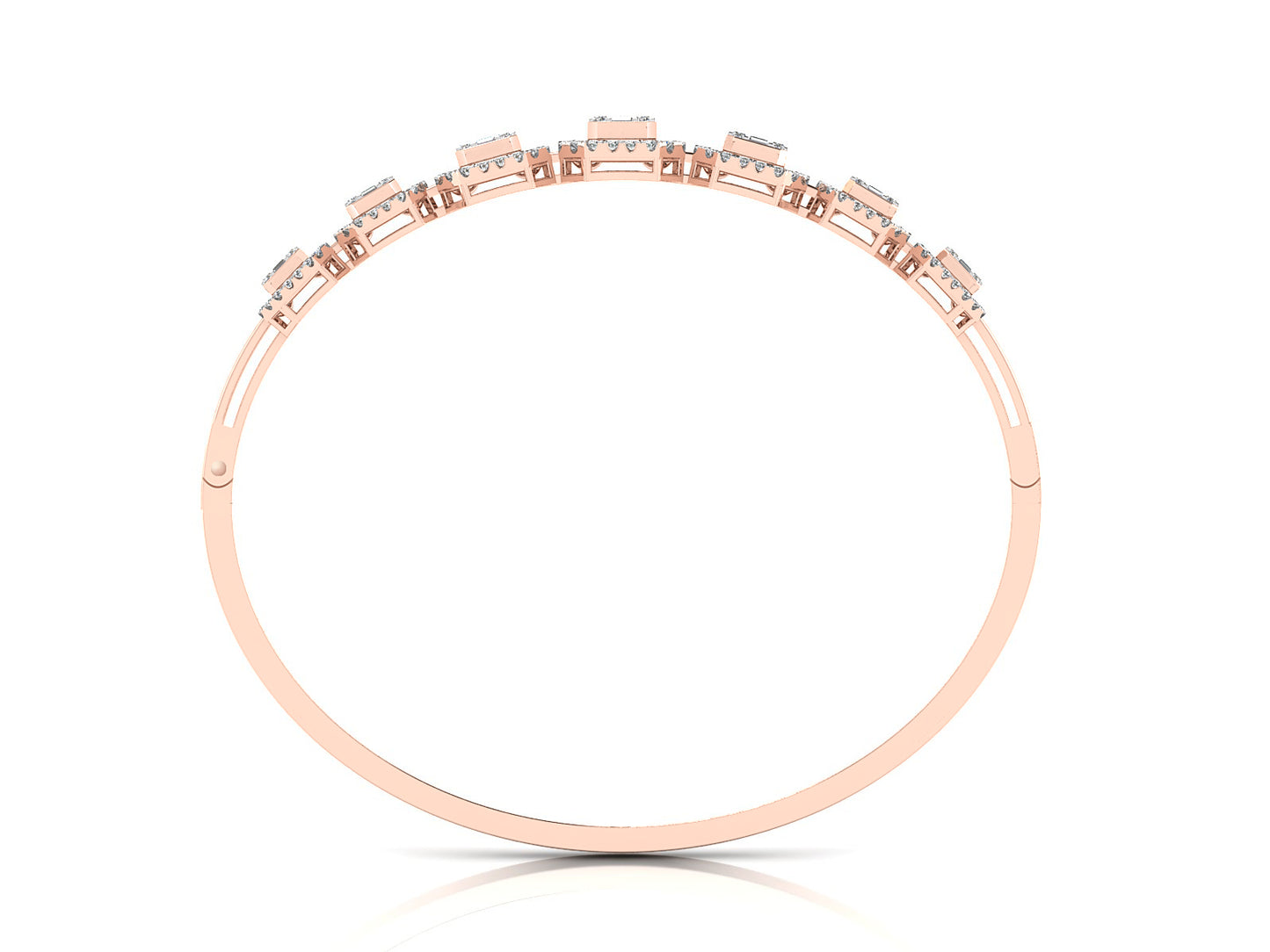 Buy Gratitude Artificial Diamond Rose Gold Bracelet Front View .Best Artificial Diamond Jewelry in Chennai