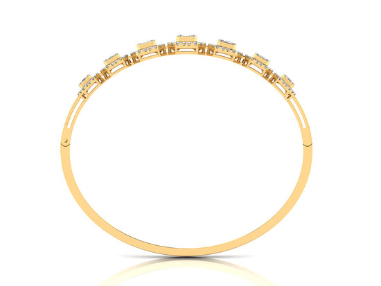 Buy Gratitude Artificial Diamond Gold Bracelet Front View.Best Lab Grown Diamond Jewelry in Chennai