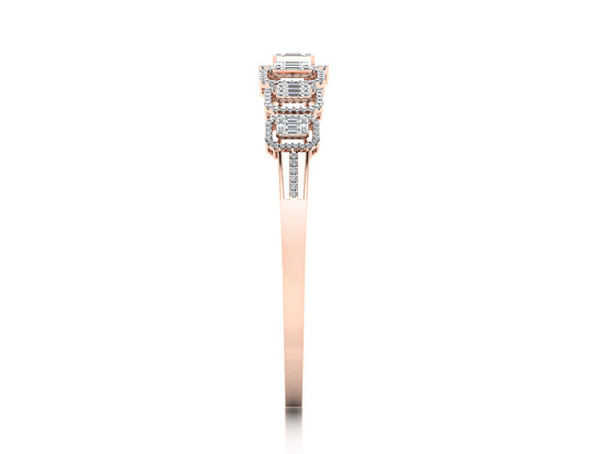 Buy Gratitude Artificial Diamond Rose Gold Bracelet Side View.Best Lab Grown Diamond Jewelry in Chennai