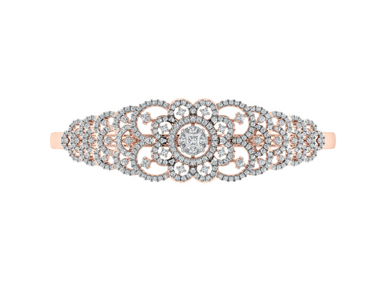 Enchanting Bridal Lab Grown Diamond Rose Gold Bracelet Top View Best Lab Grown Diamond  Jewelry in Chennai