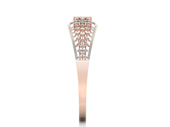 Floral Luxury Synthetic Diamond Rose Gold Bracelet Side View. Best Synthetic Diamond Jewelry in Chennai