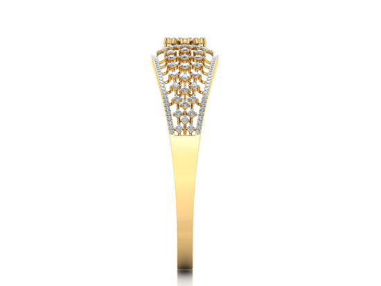 Floral Luxury Synthetic Diamond Gold Bracelet Side View. Best Synthetic Diamond Jewelry in Chennai