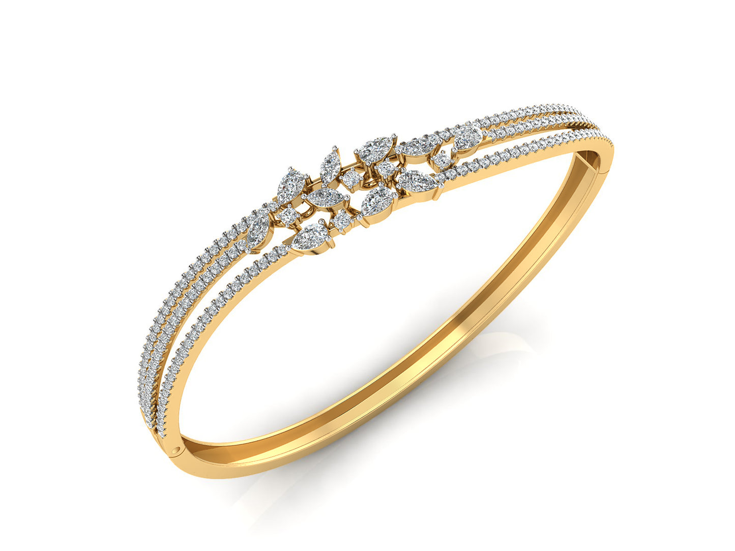  Simpleton Shy Synthetic Diamond Gold Bracelet Order Online and Shop at Diahart.