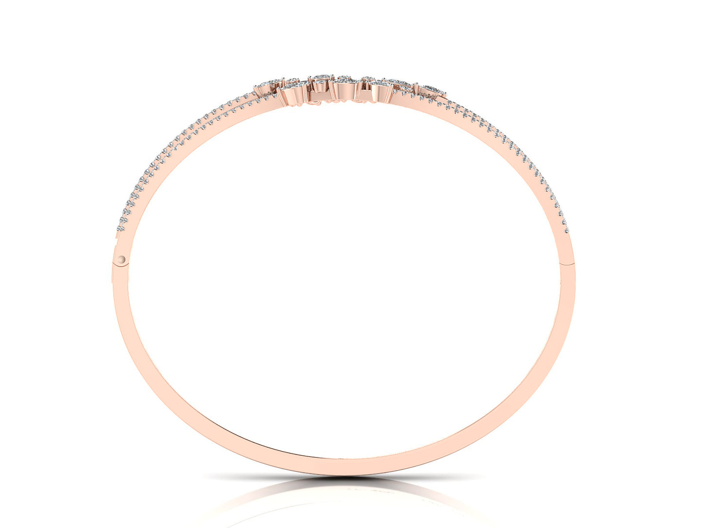 Simpleton Shy Synthetic Diamond Rose Gold Bracelet Back View.Best Synthetic Diamond Jewelry in Chennai