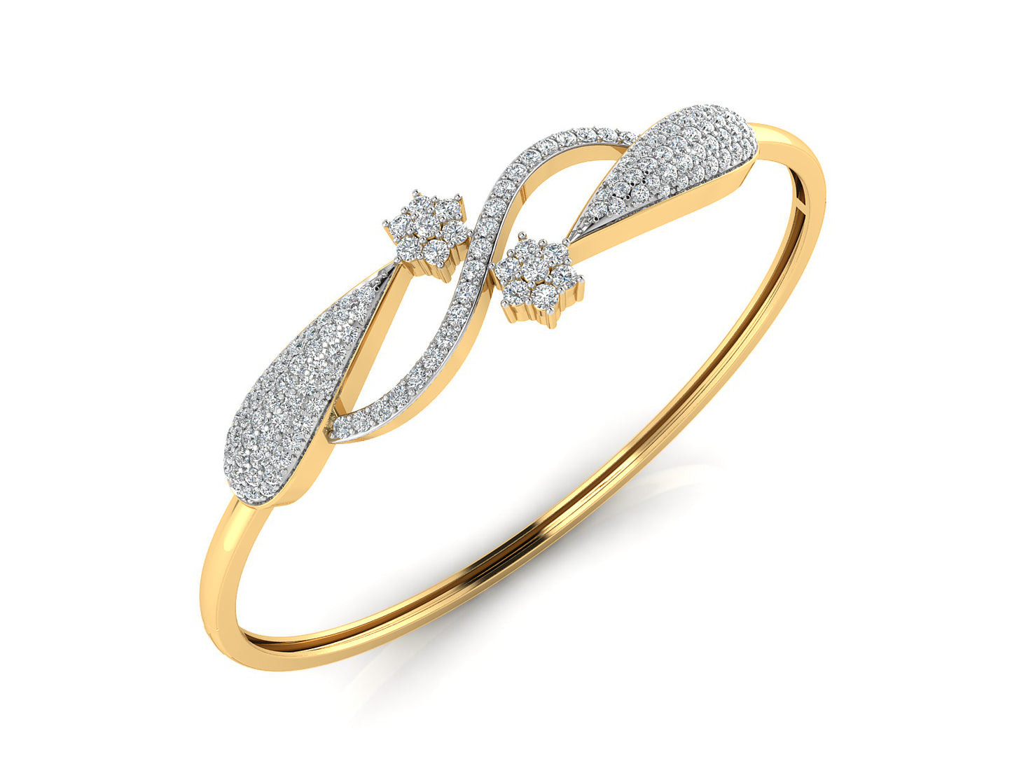 Buy Modern Minimal Artificial Diamond Gold Bracelet at Diahart Chennai