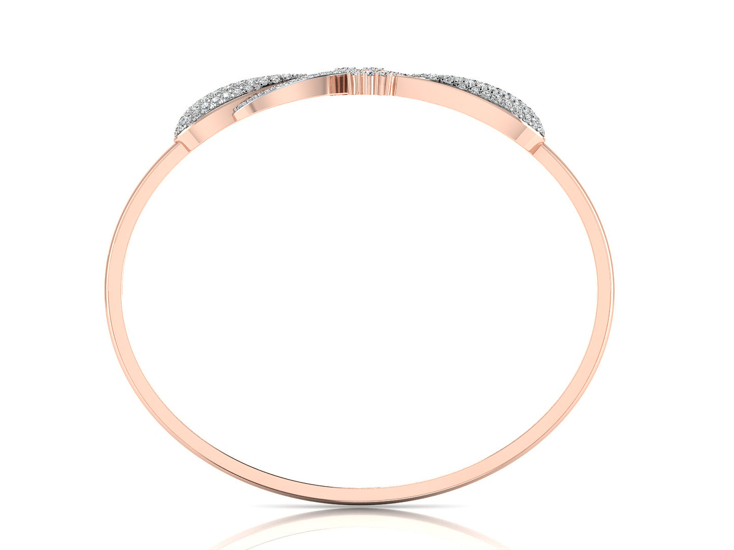 Buy Modern Minimal Artificial Diamond Rose Gold Bracelet Back View.Best Artificial Diamond Jewelry at Diahart Chennai