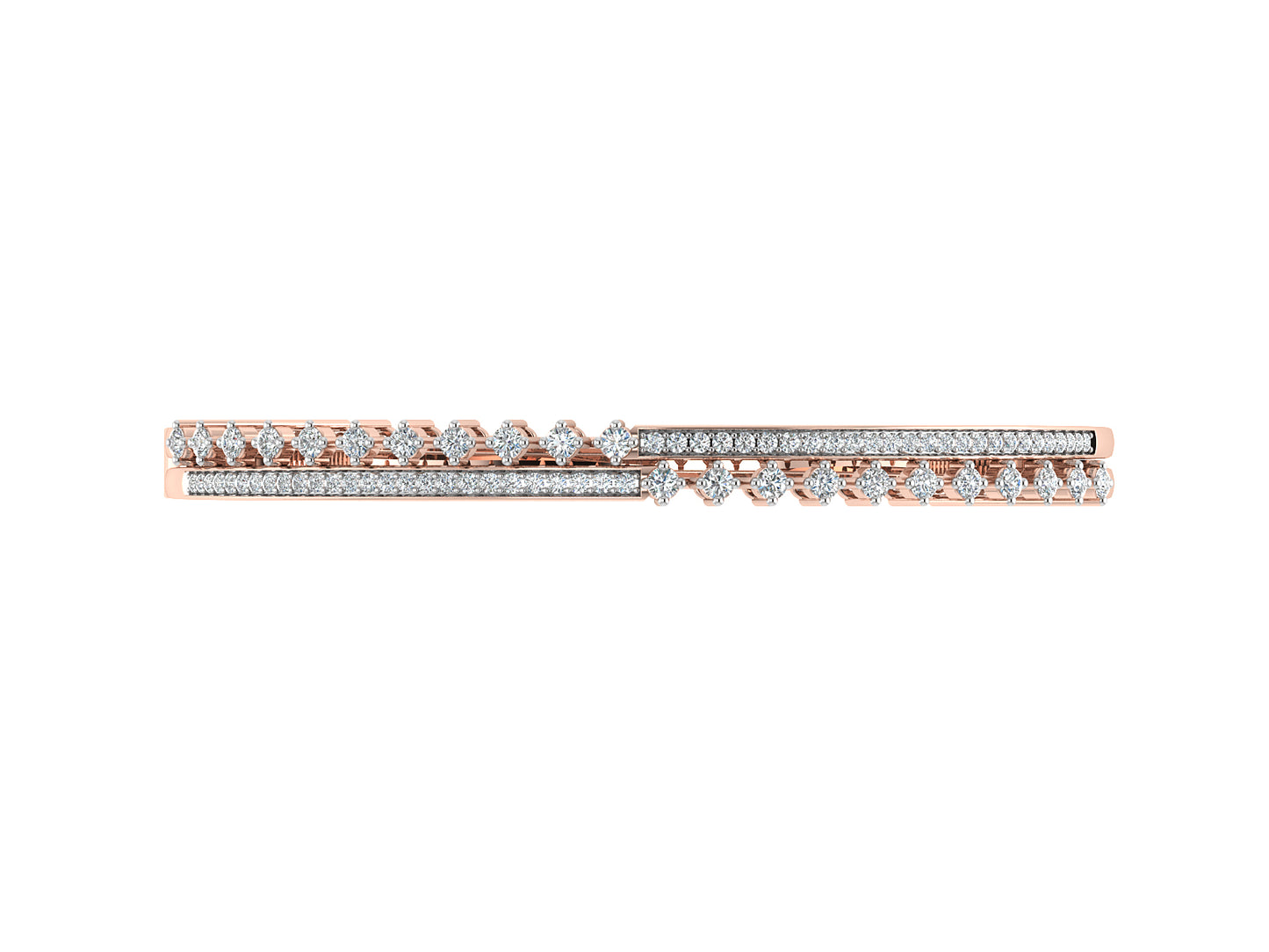 Buy Twin Line Synthetic  Diamond Rose Gold Bracelet Order Online and Shop at Diahart.