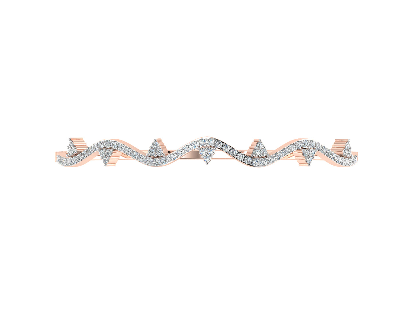 Happy Wave Lab Grown Diamond Rose Gold Bracelet Order Online and Shop at Diahart.