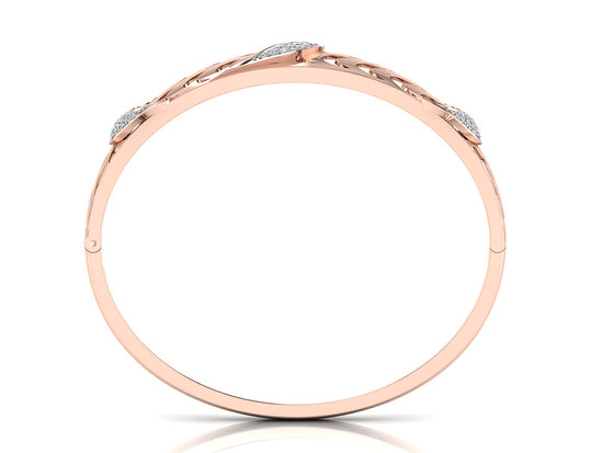 Buy Wild Moon Synthetic Diamond Rose Gold Bracelet Back View Best Artificial Diamond Jewelry in Chennai