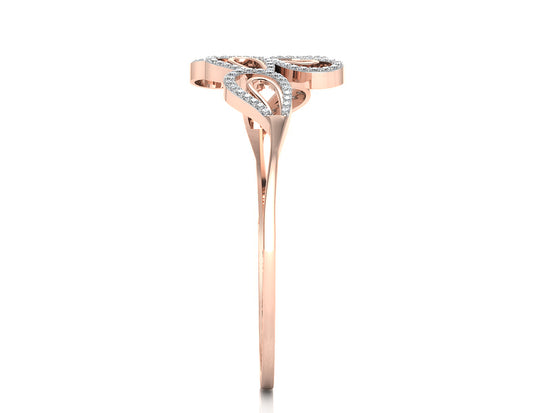 Rose Gold Swan Synthetic Diamond Bracelet Side View.Best Synthetic Diamond Jewelry in Chennai