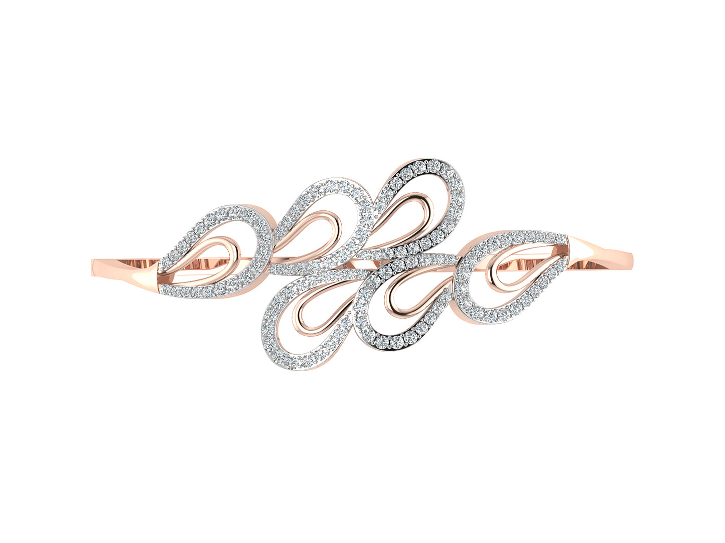 Buy Rose Gold Swan  Synthetic Diamond Bracelet Order Online and Shop at Diahart.