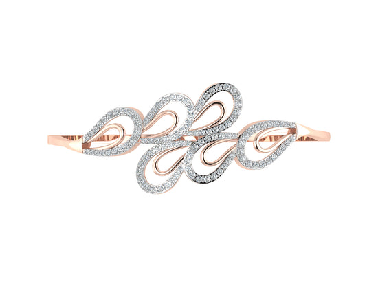 Buy Rose Gold Swan  Synthetic Diamond Bracelet Order Online and Shop at Diahart.