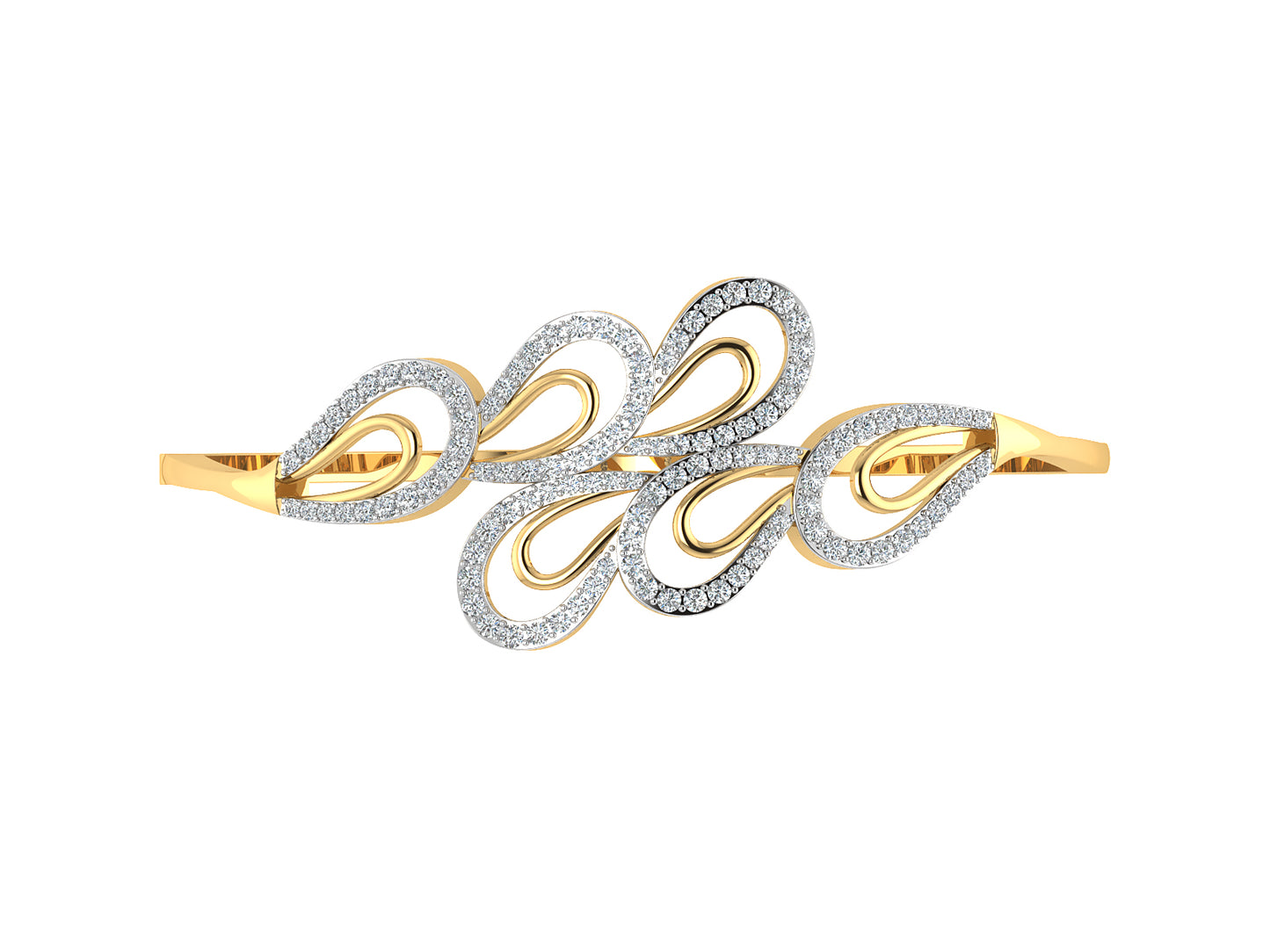 Buy Gold Swan  Synthetic Diamond Bracelet Order Online and Shop at Diahart.