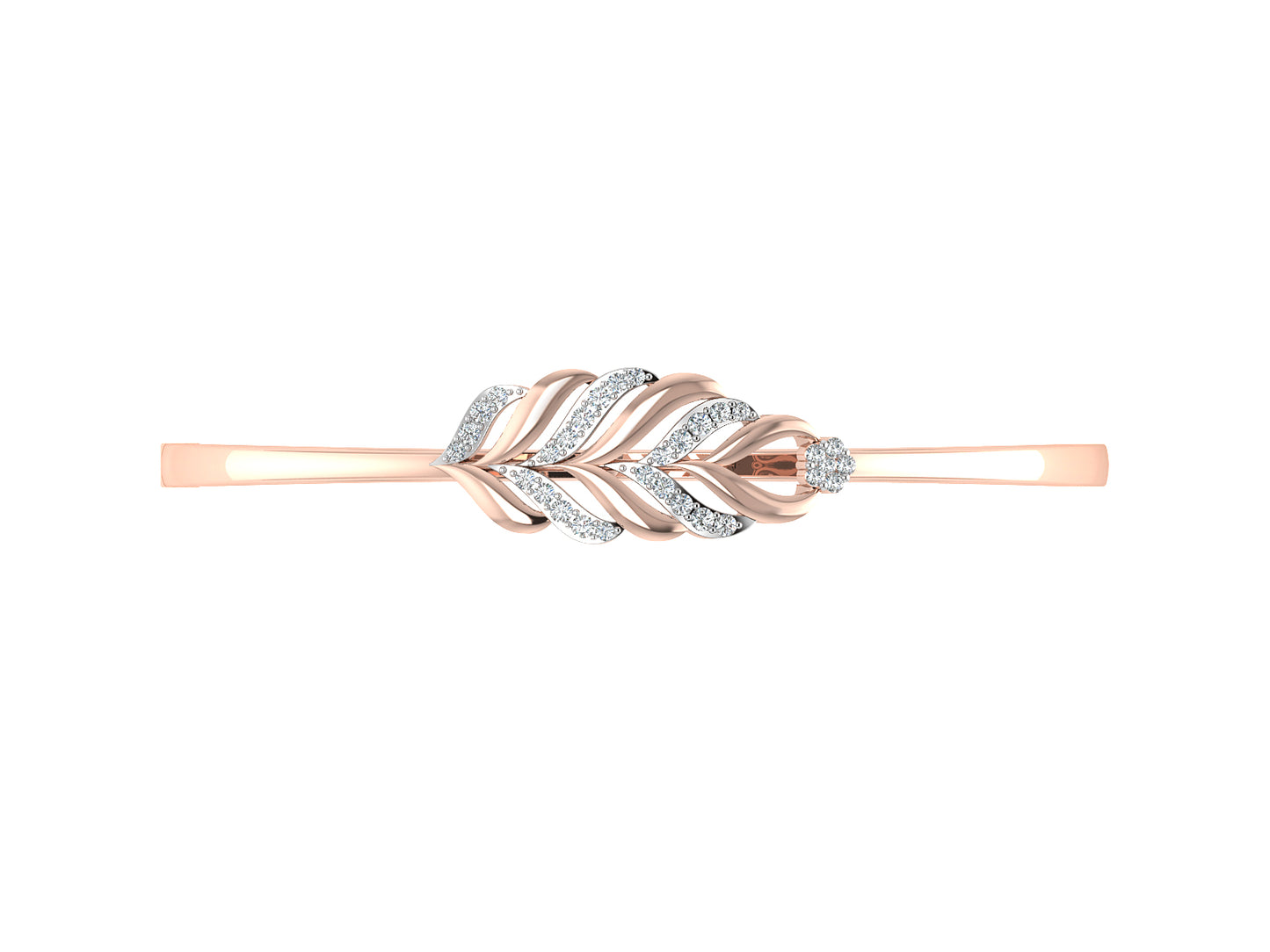 Green Leaf Artificial Diamond Rose Gold Bracelet Order Online and Shop at Diahart.