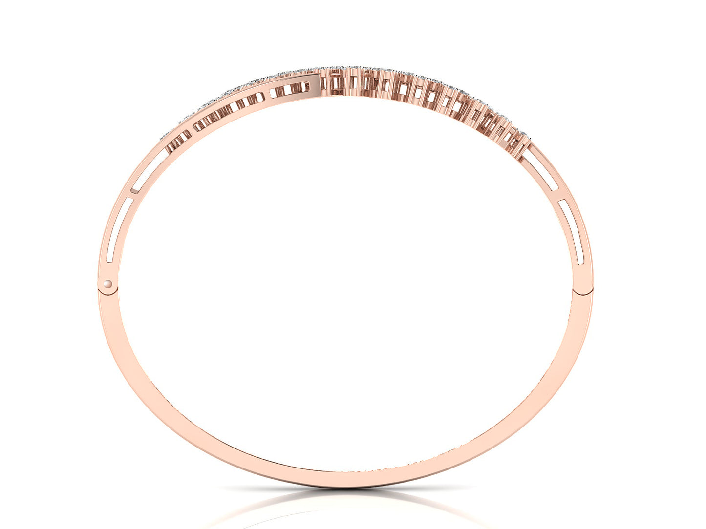 Protector Lab Grown Diamond Rose Gold Bracelet Front View.Best Lab Grown Diamond Jewelry in chennai