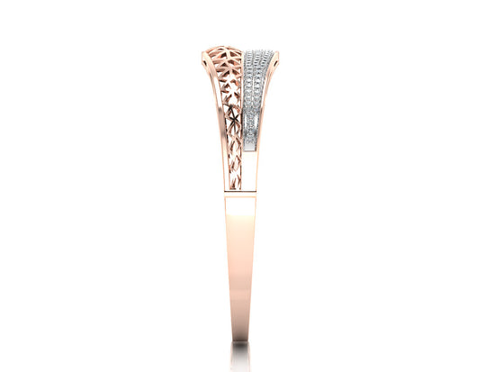 Power Lab Grown Diamond Rose Gold Bracelet Side View.Best Synthetic Diamond Jewelry in Chennai