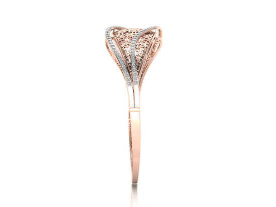 Starry Synthetic Diamond Rose Gold Bracelet Side View.Best Artificial Diamond Jewelry in Chennai