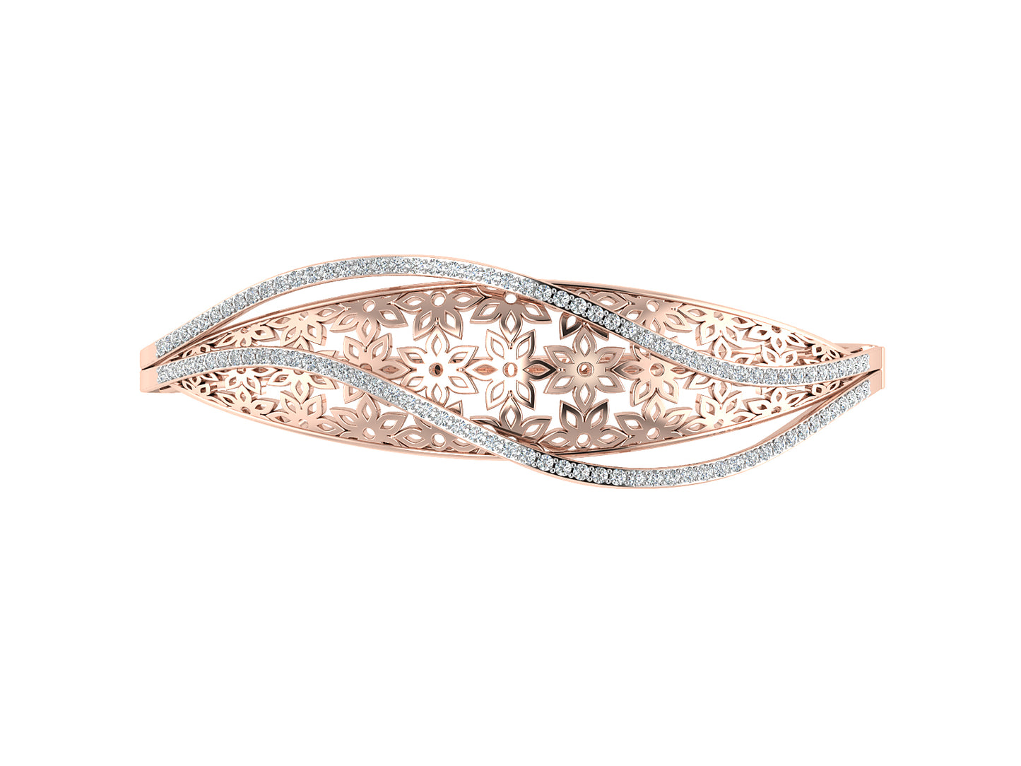 Buy Starry Synthetic Diamond Rose Gold Bracelet Order Online and Shop at Diahart.