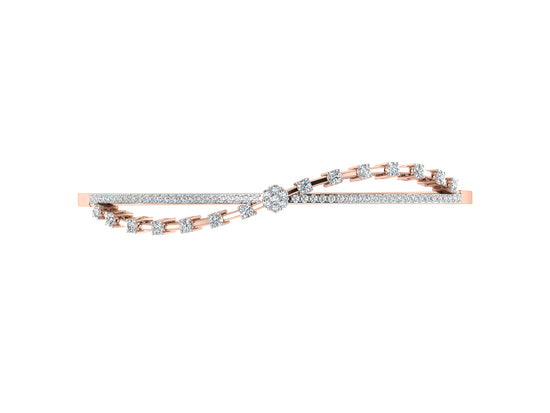 Buy Sine Wave Artificial Diamond Rose Gold Bracelet at Diahart