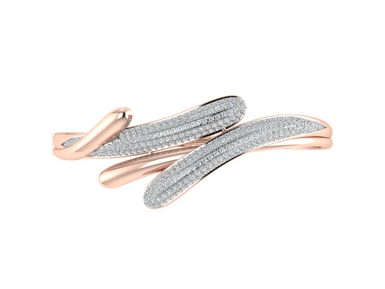 Buy Double Dolphin Synthetic Diamond Rose Gold Bracelet at Diahart.
