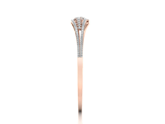 Sleek n Slide Artificial Diamond Rose Gold Bracelet Side View.Best Synthetic Diamond Jewelry in Chennai